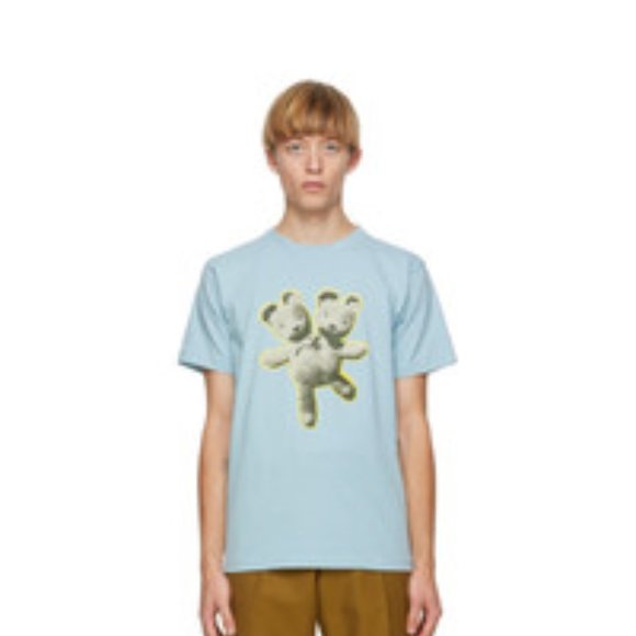 HEAVEN by MARC JACOBS DOUBLE-HEADED TEDDY BEAR T-SHIRT BLUE L NEW W/ TAGS! - Picture 7 of 12